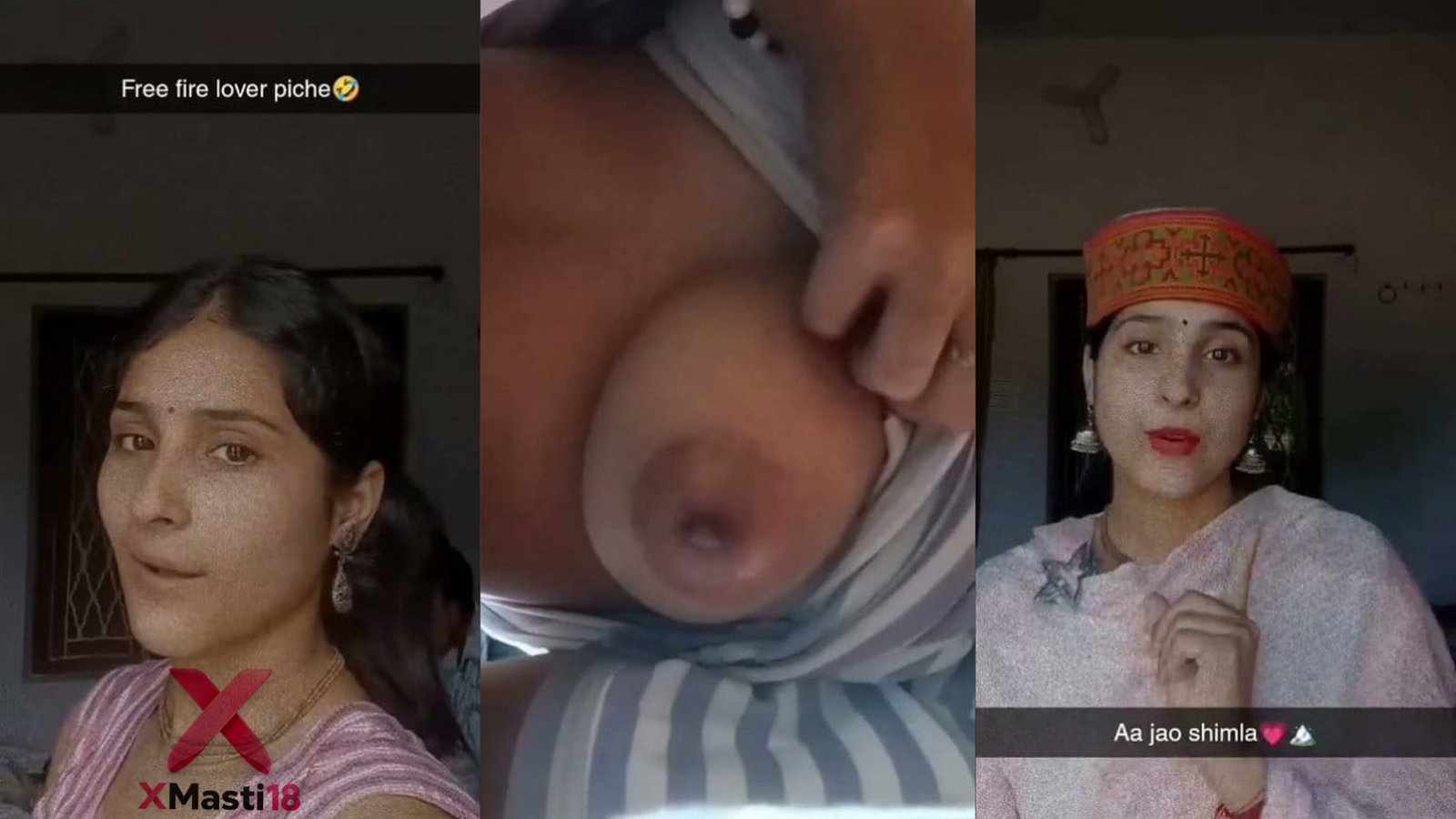 Cute Shimla girlfriend showing naked boobs selfie